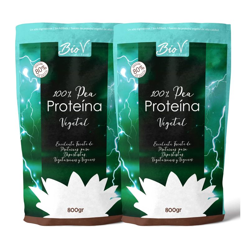 BIOV - Pack x 2 Proteínas de Arveja 800g Sin Gluten Vegano Bio V