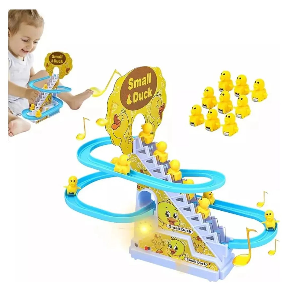 GENERICO - Pista De Carreras Patos Escaleras Deslizamiento Juguete Niño…