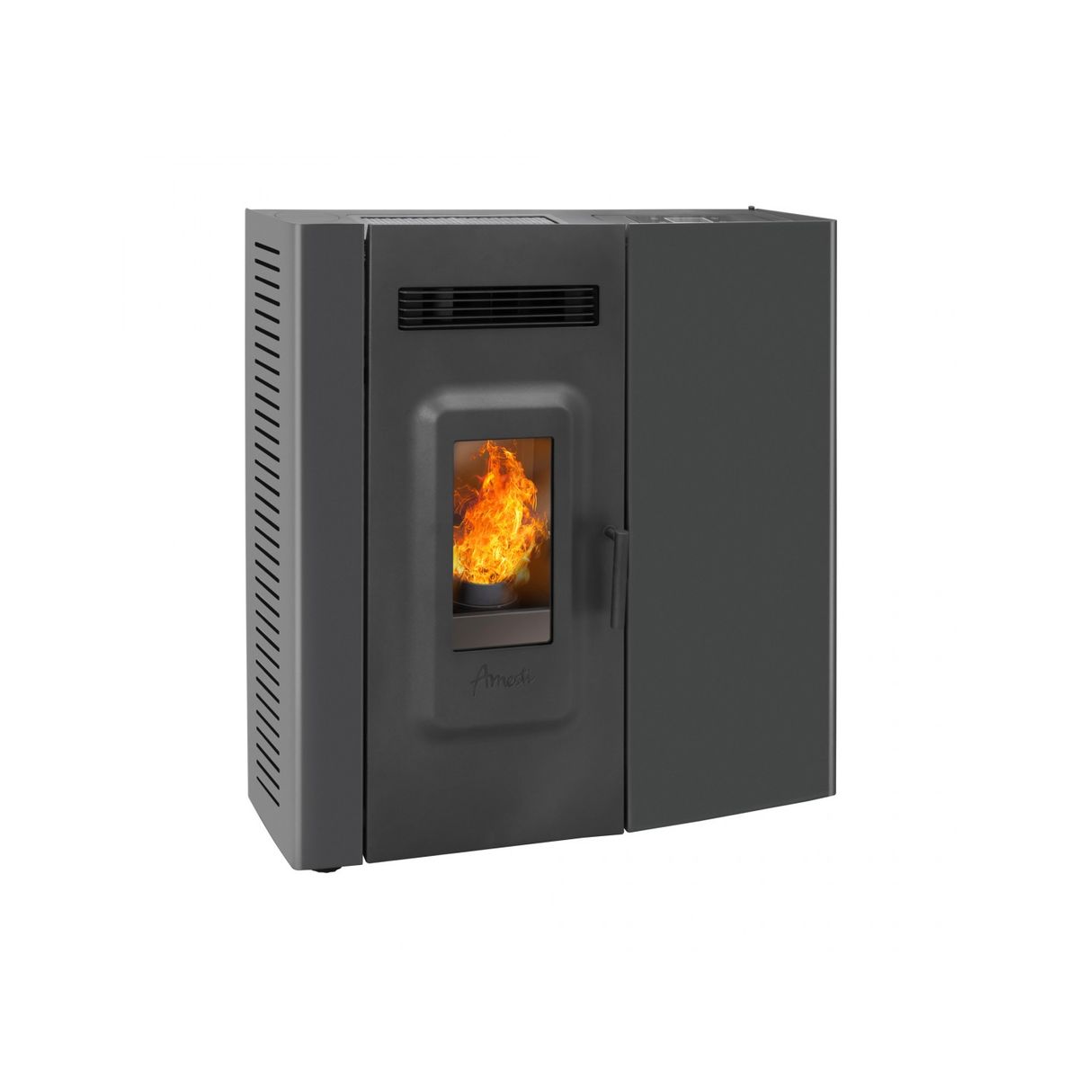 AMESTI - Calefactor a Pellet Slim 9000 Negro