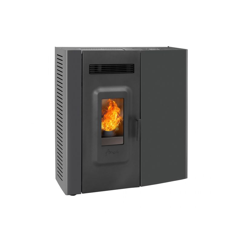 AMESTI - Calefactor a Pellet Slim 9000 Negro