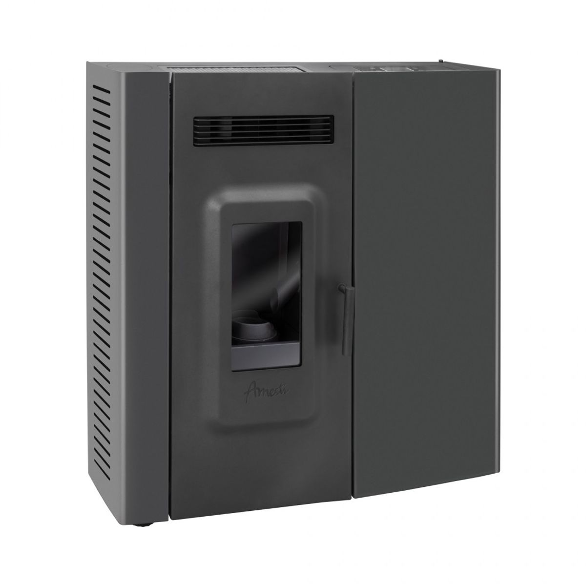 AMESTI - Calefactor a Pellet Slim 9000 Negro