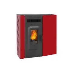 AMESTI - Calefactor a Pellet Slim 9000 Rojo
