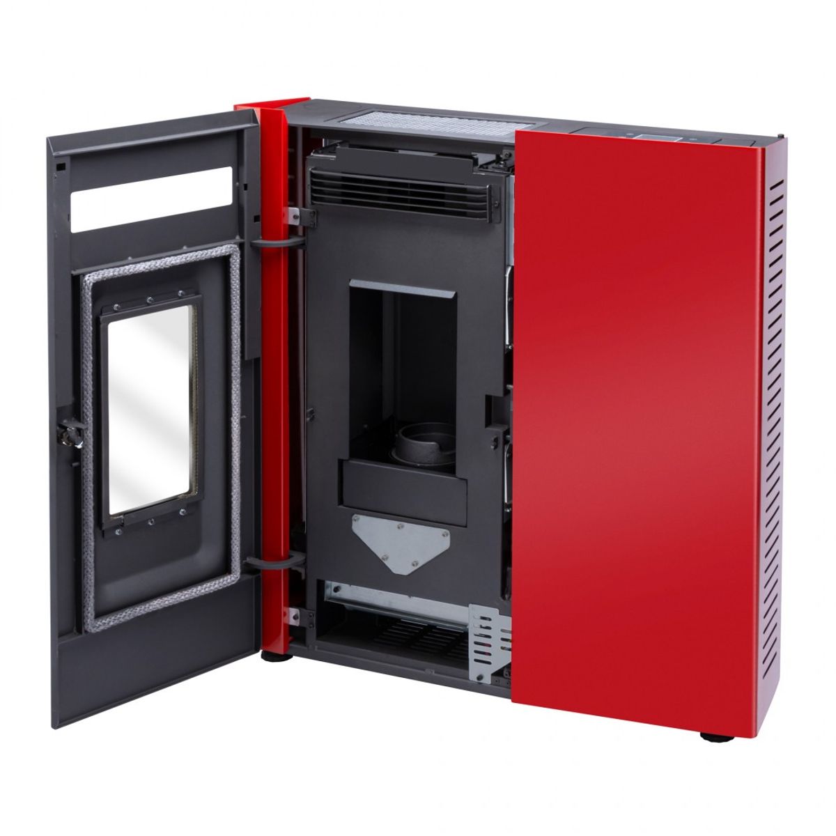 AMESTI - Calefactor a Pellet Slim 9000 Rojo