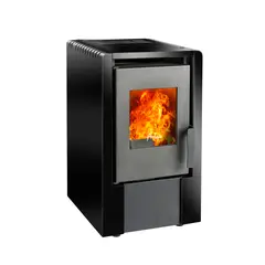 AMESTI - Calefactor a Pellet Italy 6100 Negro Satinado