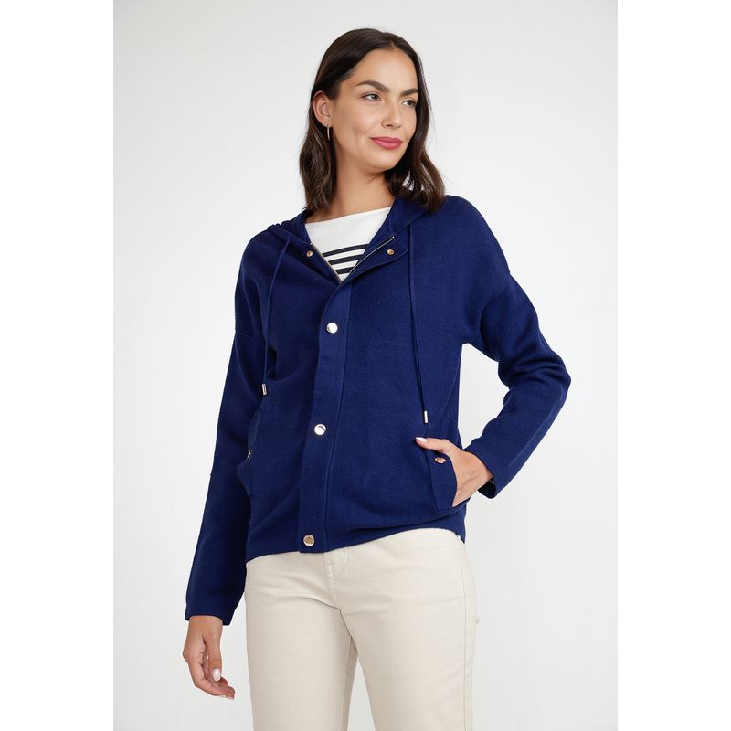 CANADIENNE - Polerón Mujer Viscosa Azul Canadienne