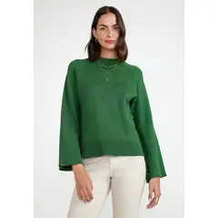 CANADIENNE - Sweater Algodón Mujer Verde