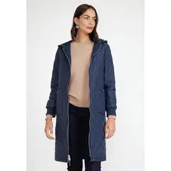 CANADIENNE - Parka Larga Reversible Mujer Marino