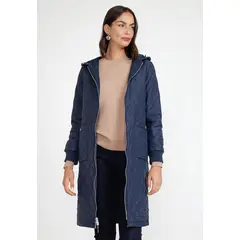 CANADIENNE - Parka Larga Reversible Mujer Marino