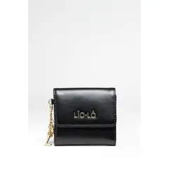 LIOLA - Billetera Pequeña Efecto Cuero Negro