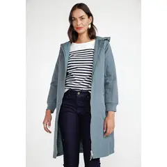 CANADIENNE - Parka Larga Reversible Mujer Celeste