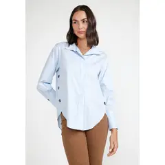 CANADIENNE - Blusa Mujer Algodón Celeste