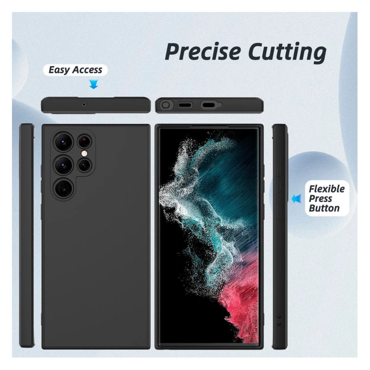 GENERICO - Carcasa Para Samsung S22 Ultra Silicon Slim Antigolpes