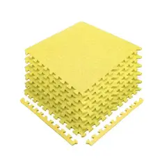 GENERICO - Pack X 4 Tatami Alfombra Encastrable 60x60x1.2cm Goma Eva Amarillo