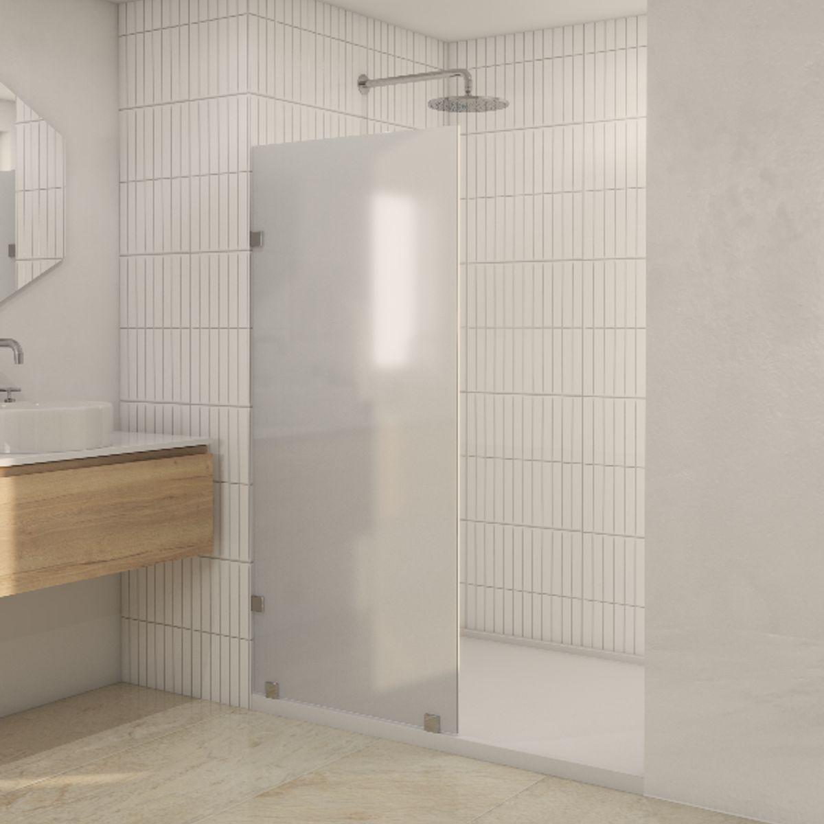 DELL ORTO - Shower Door vidrio templado con empavonado 90x190 cm Inox