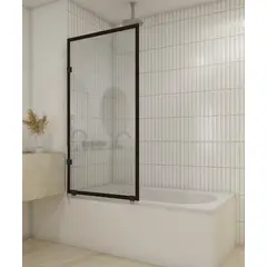 DELL ORTO - Shower Door vidrio templado Impresión Digital 100x150 cm Negro