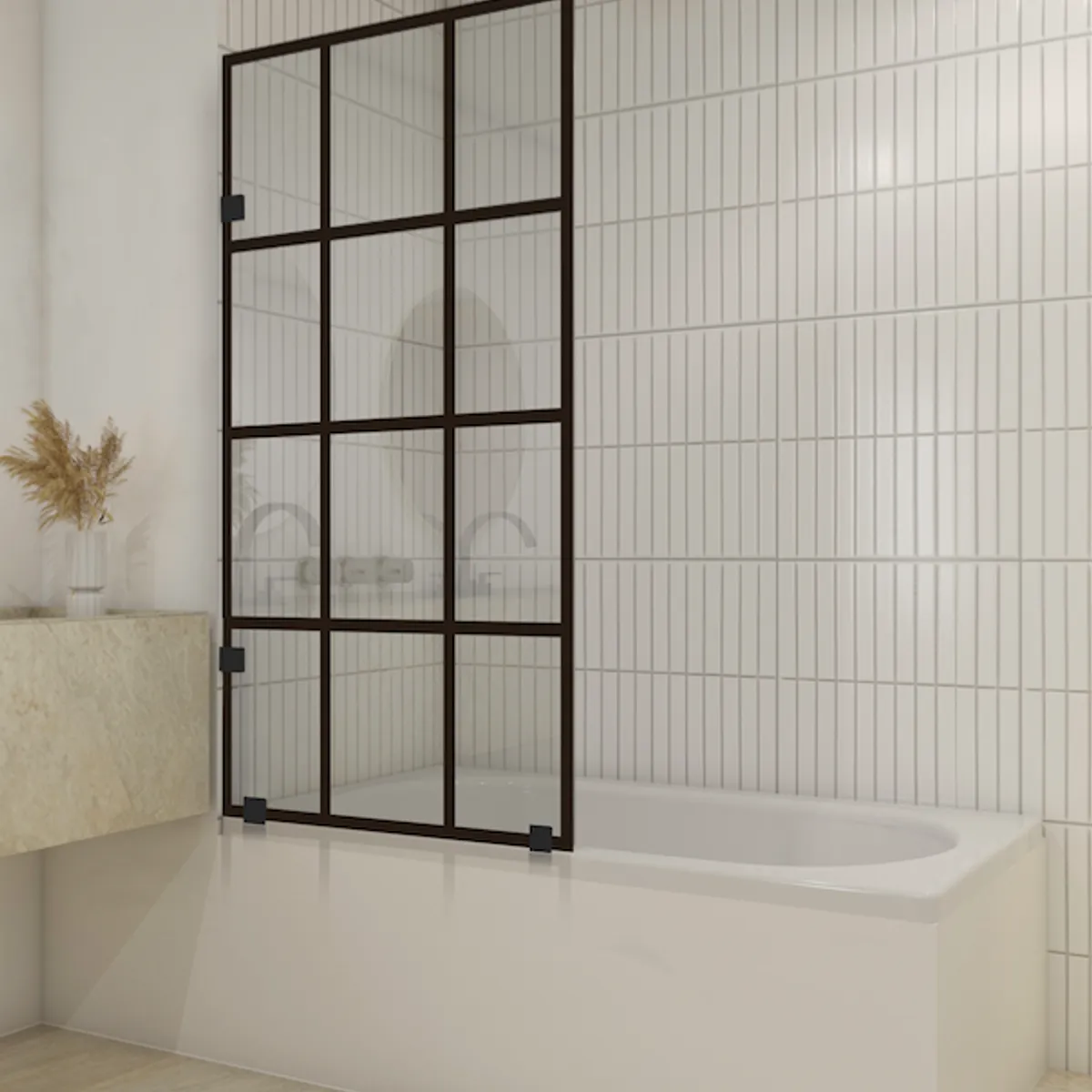 DELL ORTO - Shower Door vidrio templado con Impresión Digital 100x190 cm - Varese