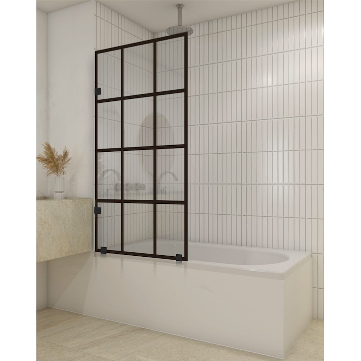 DELL ORTO - Shower Door vidrio templado con Impresión Digital 100x190 cm - Varese