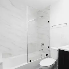 DELL ORTO - Shower Door Templado 90x150 cm - Herraje negro - Civita