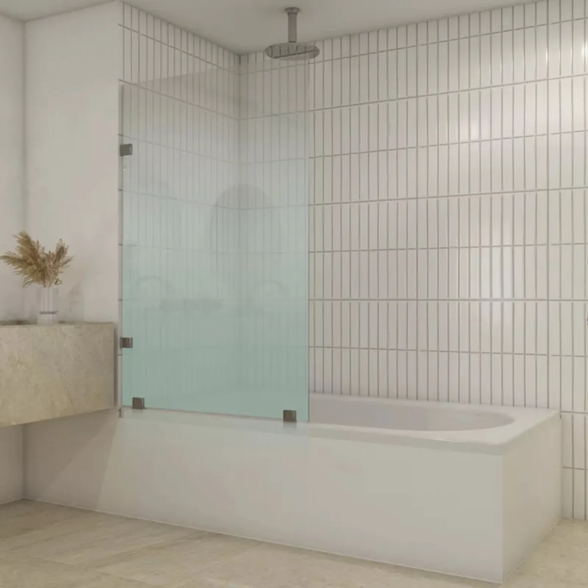 DELL ORTO - Shower Door Templado 90x150 cm 8mm Con Herrajes Cromados - Bolsena