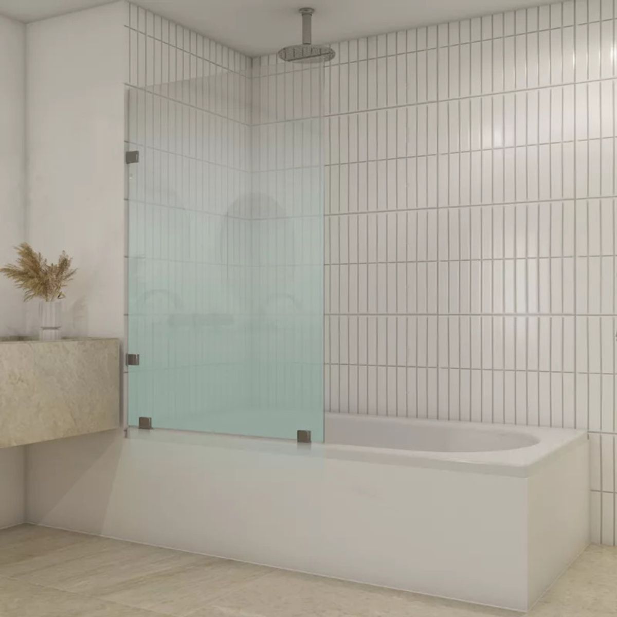 DELL ORTO - Shower Door Templado 90x150 cm 8mm Con Herrajes Cromados - Bolsena