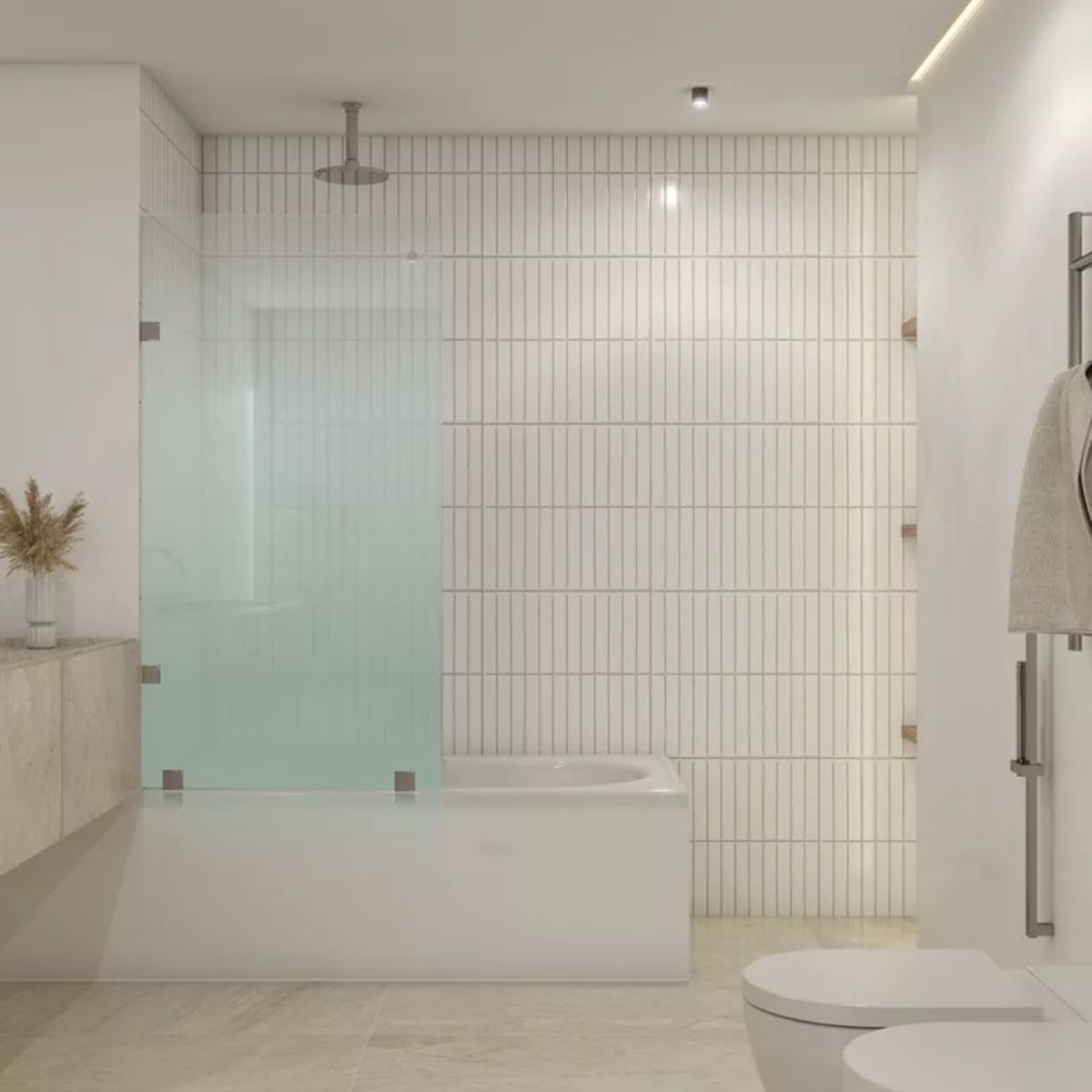 DELL ORTO - Shower Door Templado 80x150 cm 8mm Herrajes cromados - Bolsena