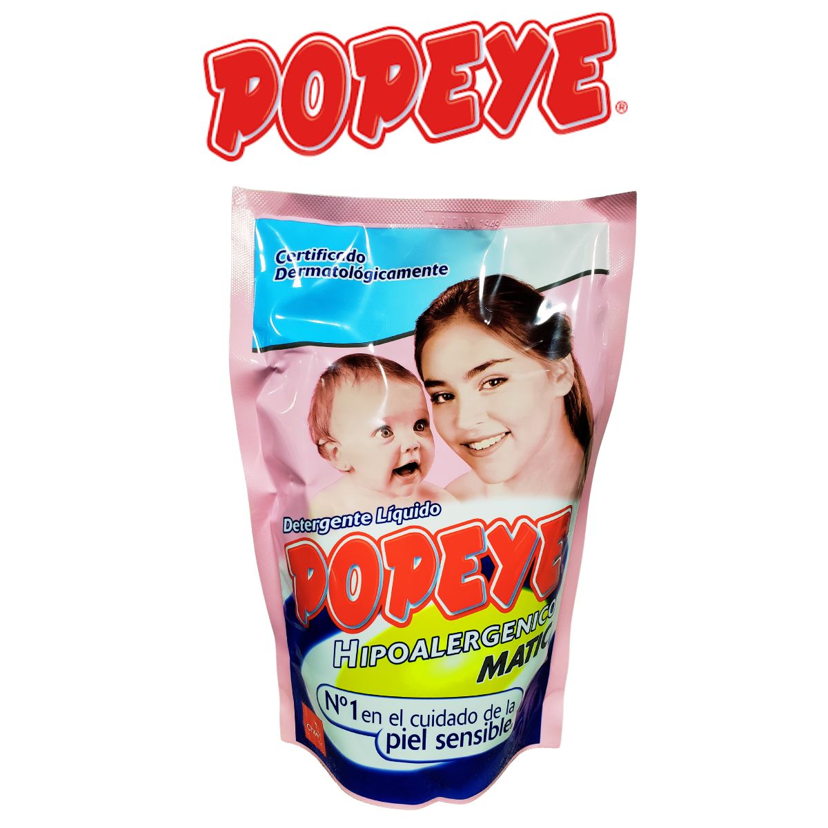 POPEYE - Pack 16 Detergente Líquido Popeye Hipoalergénico 800ml