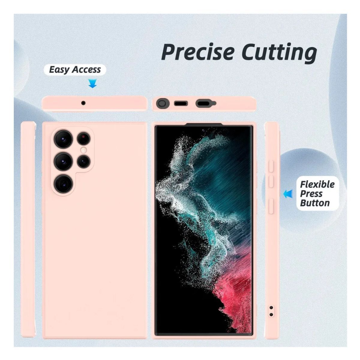 GENERICO - Carcasa Para Samsung S22 Ultra Silicon Slim Antigolpes