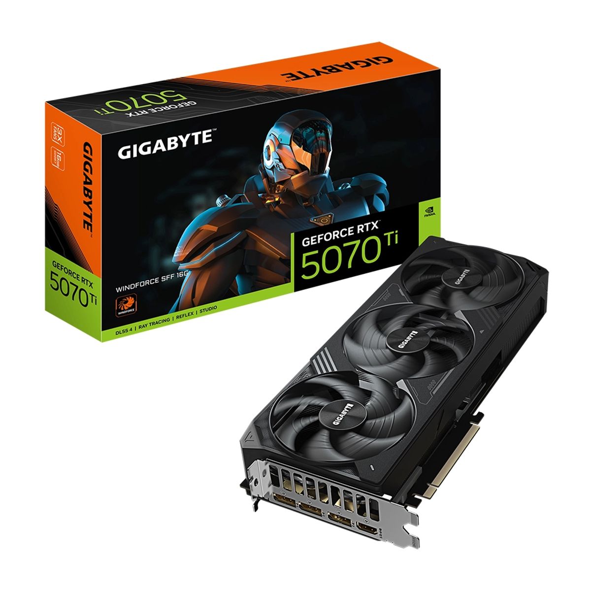 GIGABYTE - Tarjeta Video Gigabyte RTX 5070 Ti WINDFORCE SFF 16G GDDR7 PciE-5