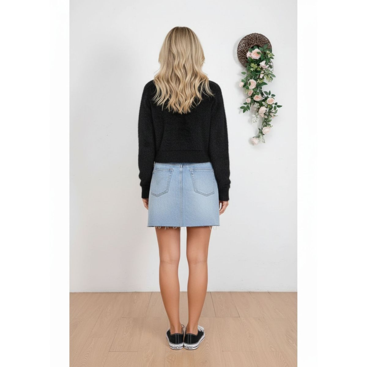 LIKE SHOP - Sweater Mujer Afelpado Otoño Invierno Cuello V Botones Colores A1615