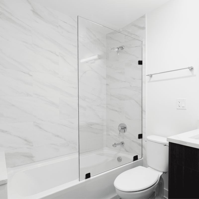 DELL ORTO - Shower Door Templado 100x150 cm - Herraje negro - Civita