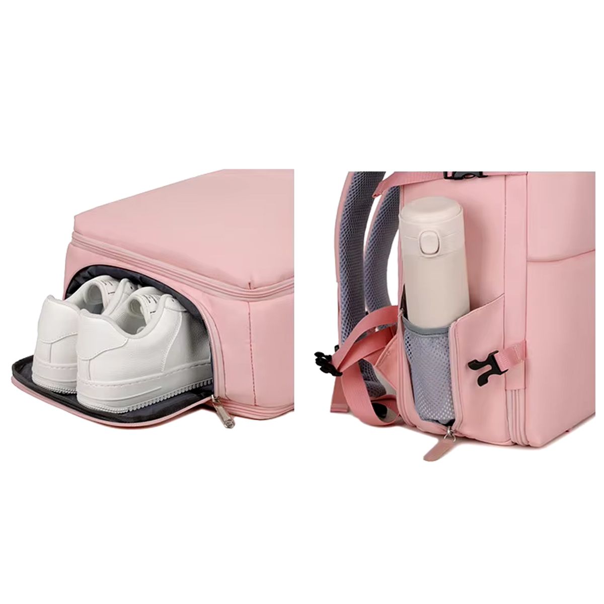 BIOV - Mochila Viaje Cabina 40lts Rosado Impermeable Unisex USB