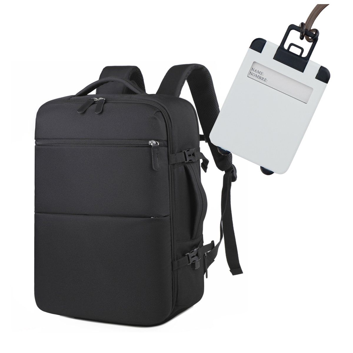 BIOV - Mochila Cabina 40lts Negro Impermeable Unisex USB & Marcador de Maleta