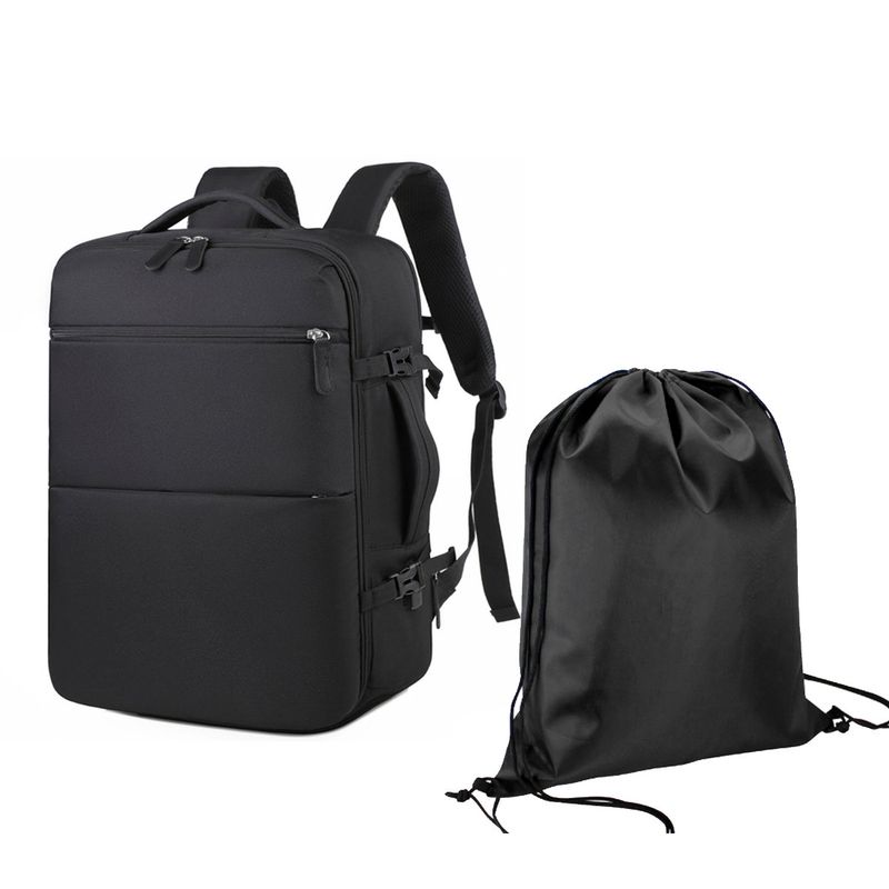 BIOV - Mochila Cabina 40lts Negro Impermeable Unisex USB & Bolsa Ropa Sucia