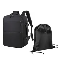 BIOV - Mochila Cabina 40lts Negro Impermeable Unisex USB & Bolsa Ropa Sucia