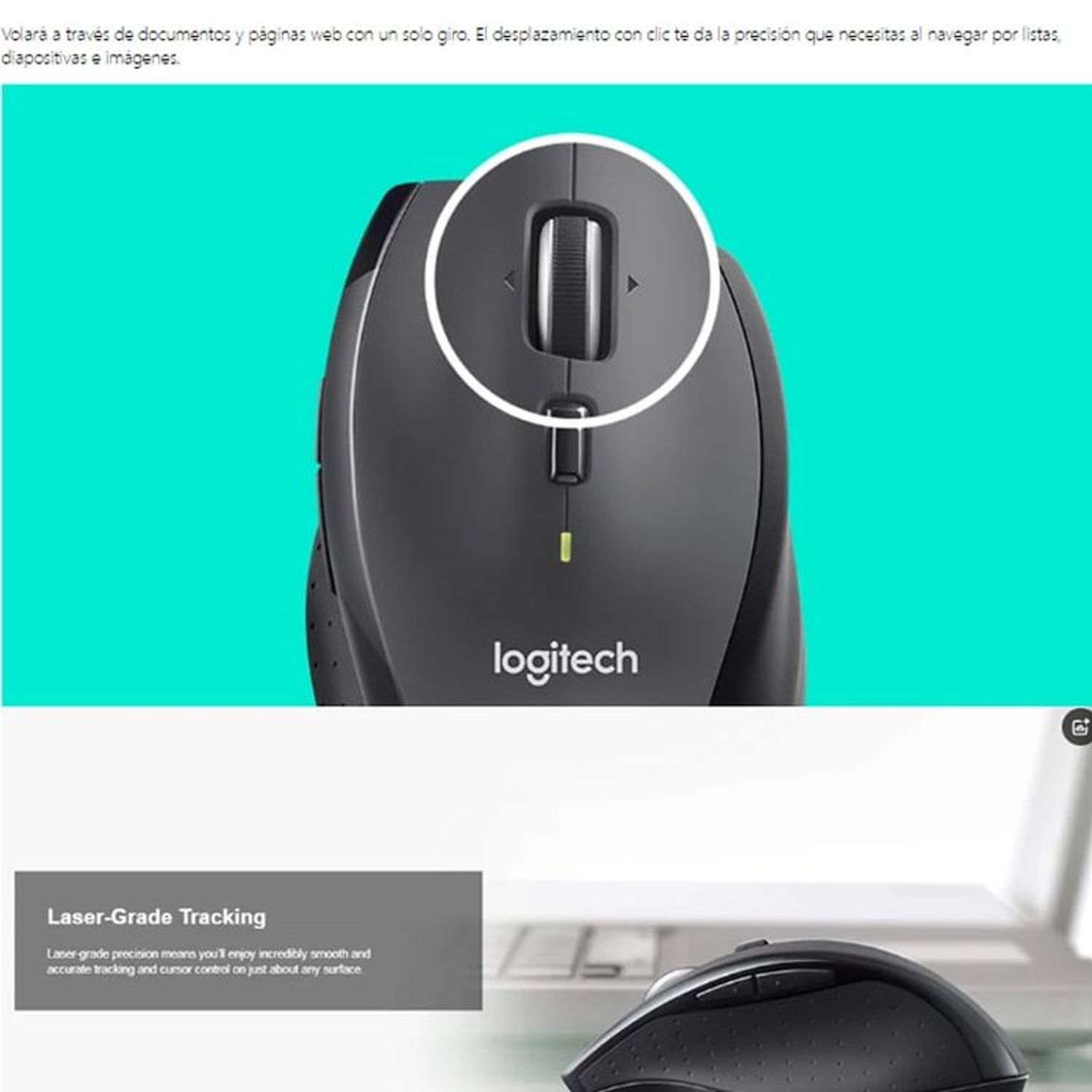 LOGITECH Mouse Gamer Inalambrico Logitech M705 Ratón- Negro