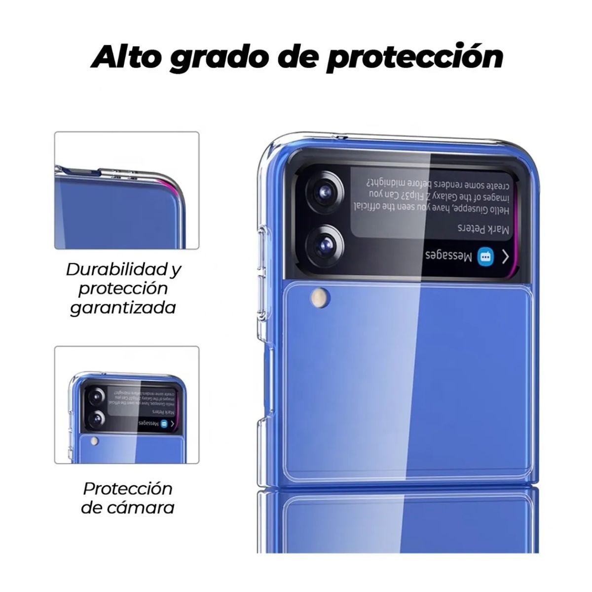 GENERICO - Carcasa Para Samsung Z Flip 4 Antigolpes Acrilico Resistente
