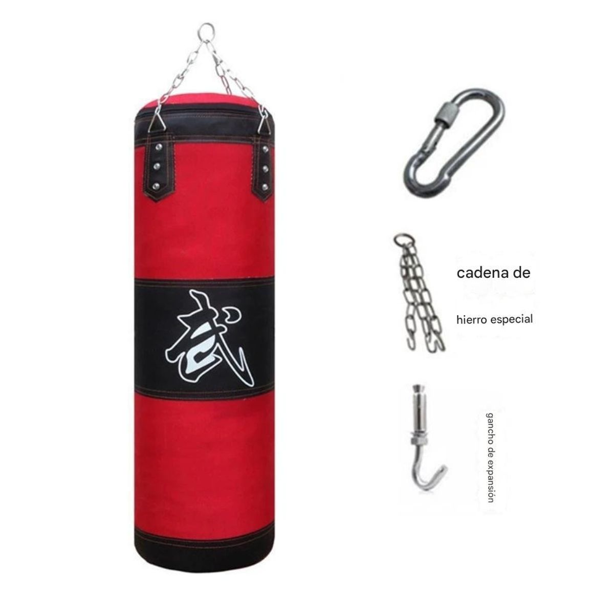 MUNDO MAGIA - Caja Con Saco Box Grande Boxeo 120cmx40kg Con Cuero Pu