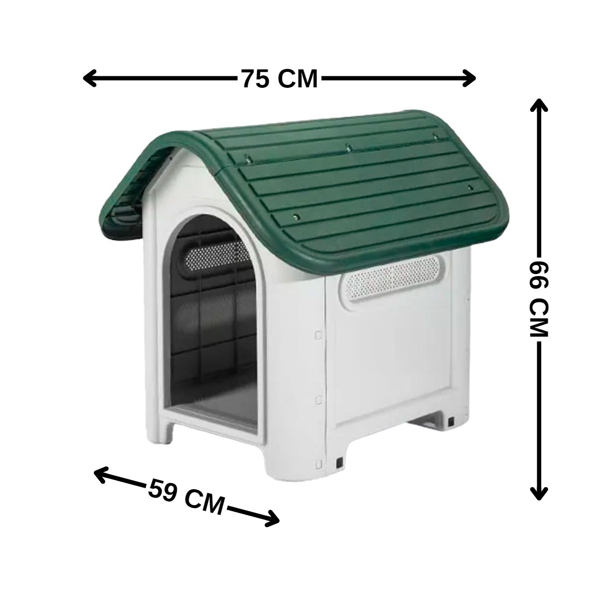 GENERICO - Casa Perro 75x59x66cm verde