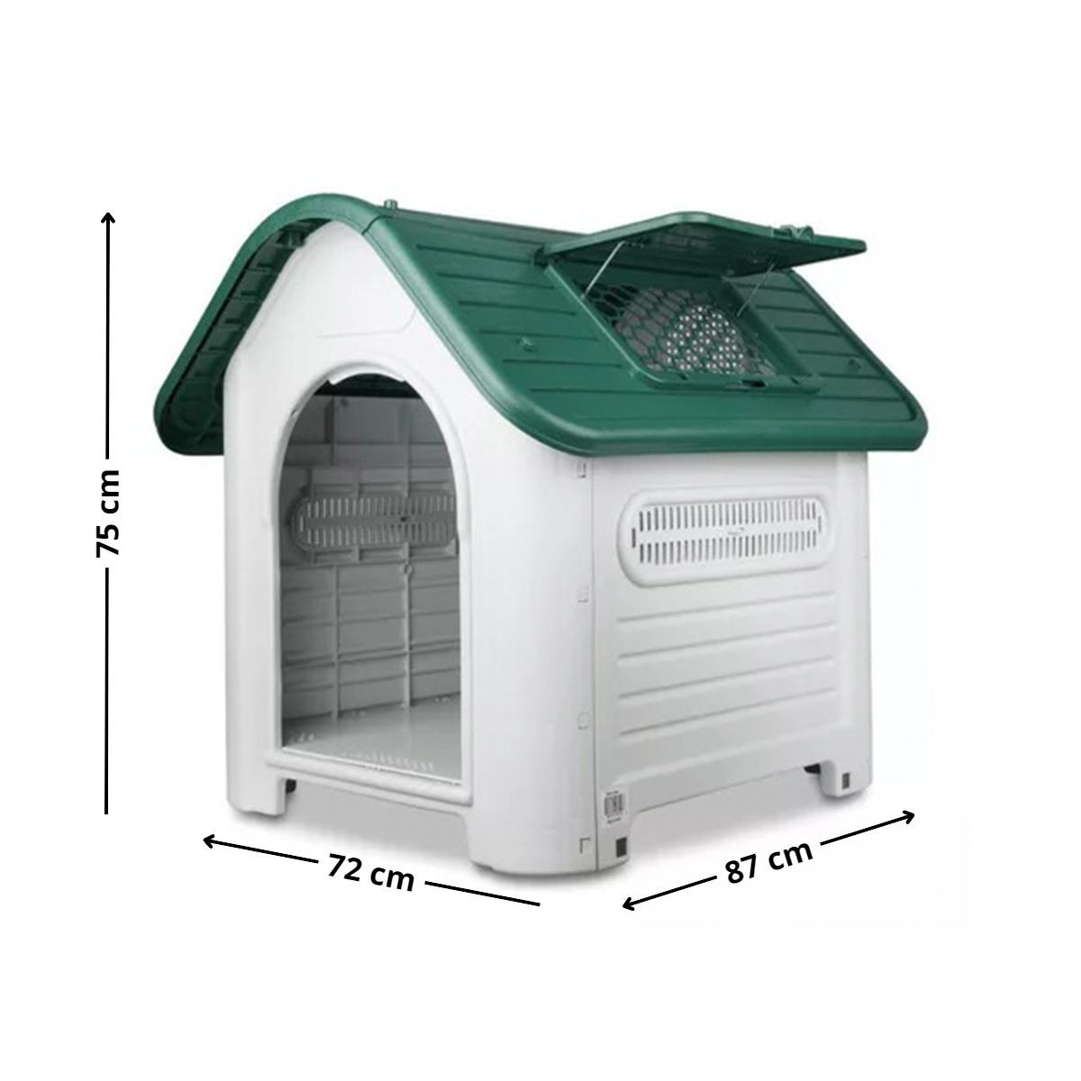 GENERICO - Casa para Perro grande 87x72x75cm con ventana verde