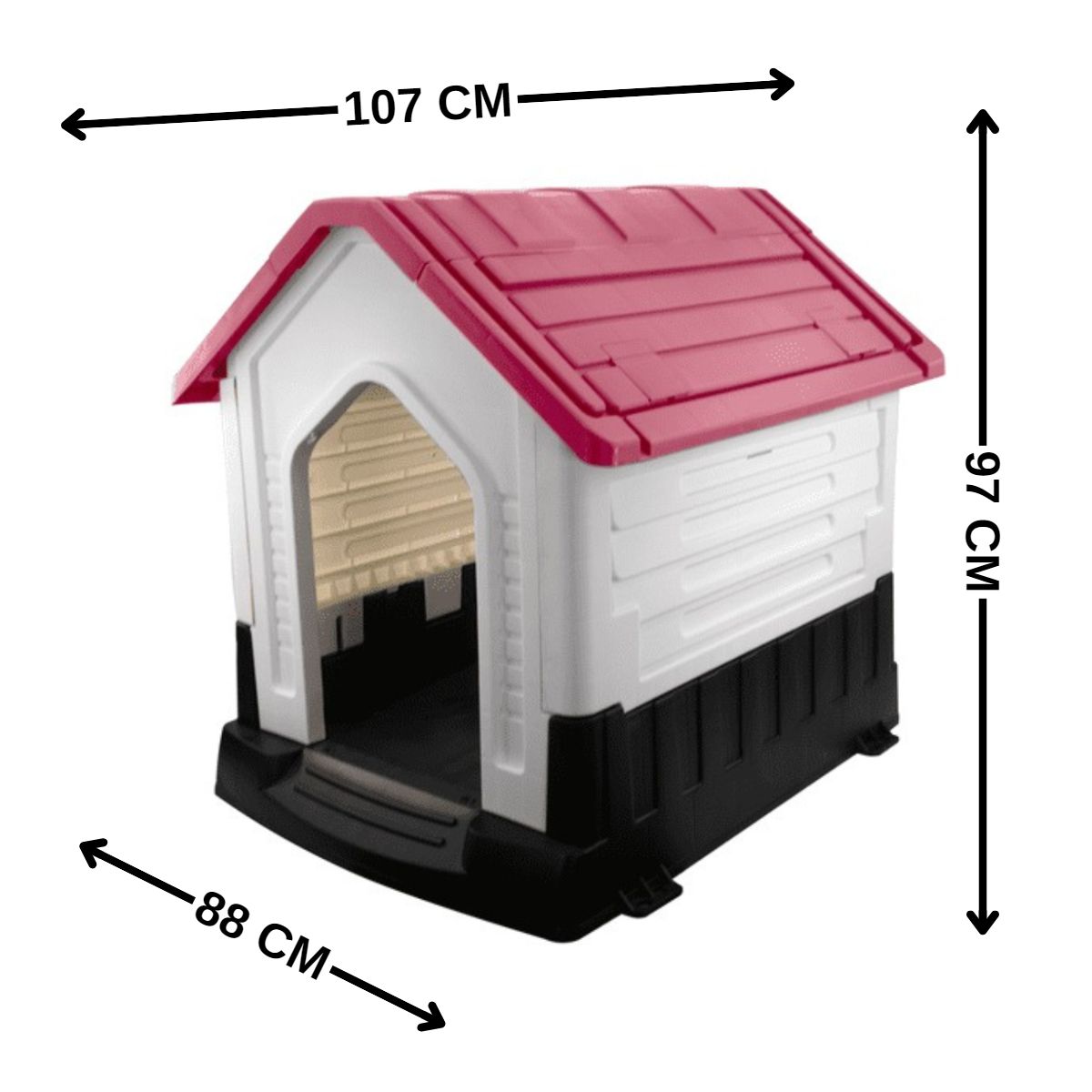 GENERICO - Casa de perro 107x88x97cm rojo