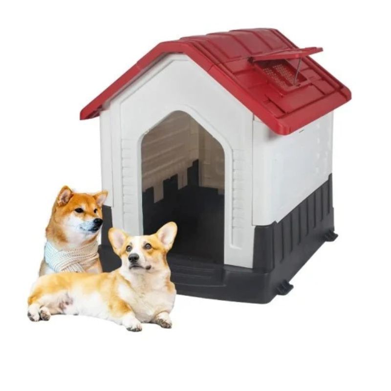GENERICO - Casa de perro 73x60x66cm con ventana roja