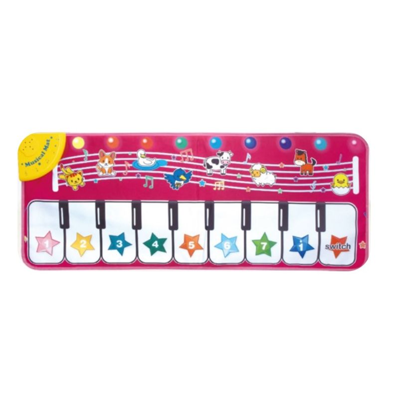 GENERICO - Piano Touch Musical Alfombra 100x40cm Bebes Niñs Rosado