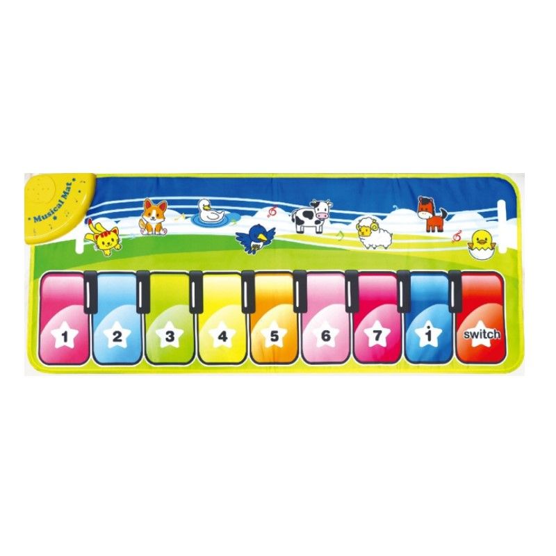 GENERICO - Piano Touch Musical Alfombra 100x40cm Bebes Niñs Azul