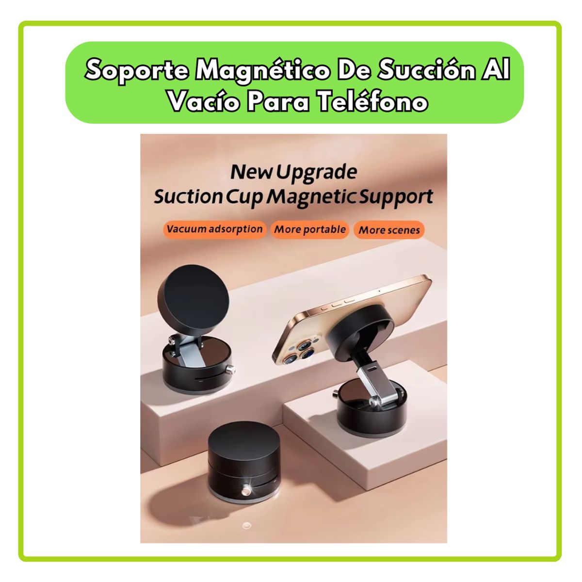 GENERICO - Soporte Magnético De Succión Al Vacío Para Teléfono