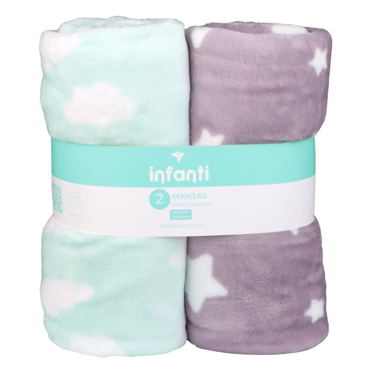 INFANTI - Pack Dos Mantas Fleece Polar Niño INFANTI