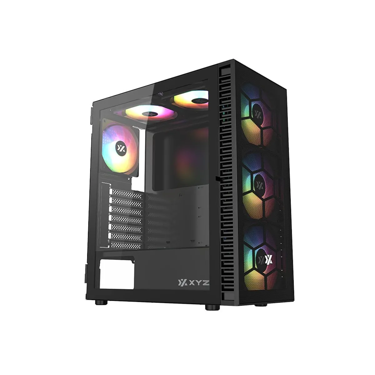 GENERICO - Gabinete Gamer XYZ AIRONE 100 Mesh, 6x 120/140mm A-RGB Fan