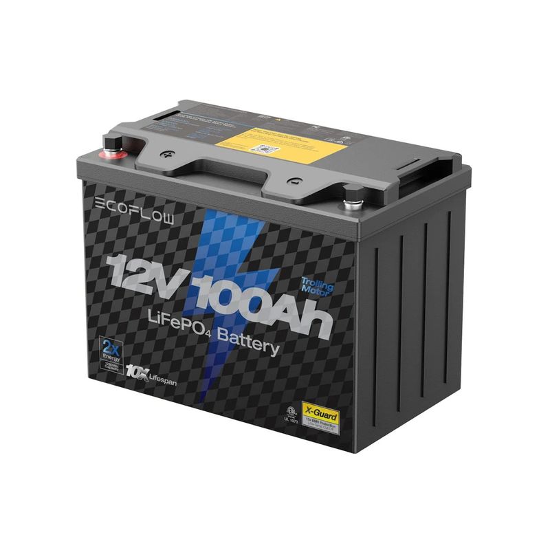 ECOFLOW - EcoFlow Batería de Litio 12V 100Ah para Motor Eléctrico