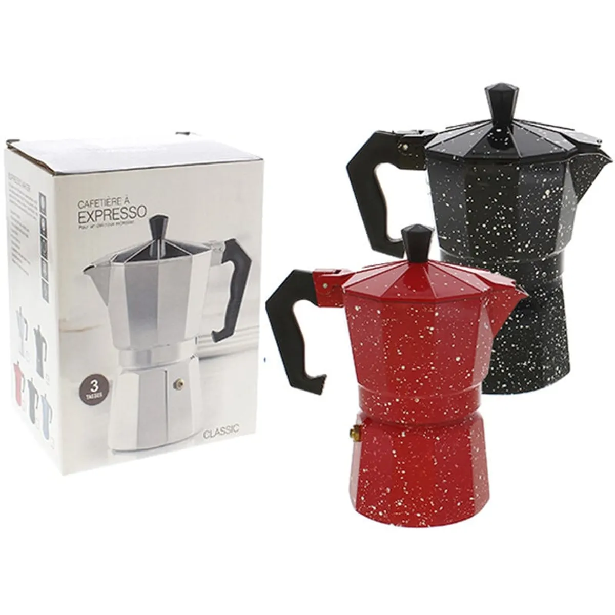 GENERICO - Cafetera Italiana 3 tazas Expresso