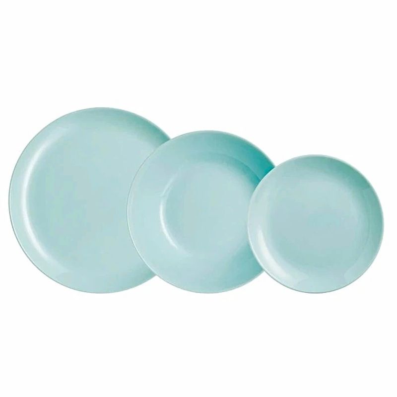 LUMINARC - Juego De Vajilla 18 Piezas Diwali Turquesa Luminarc Francés