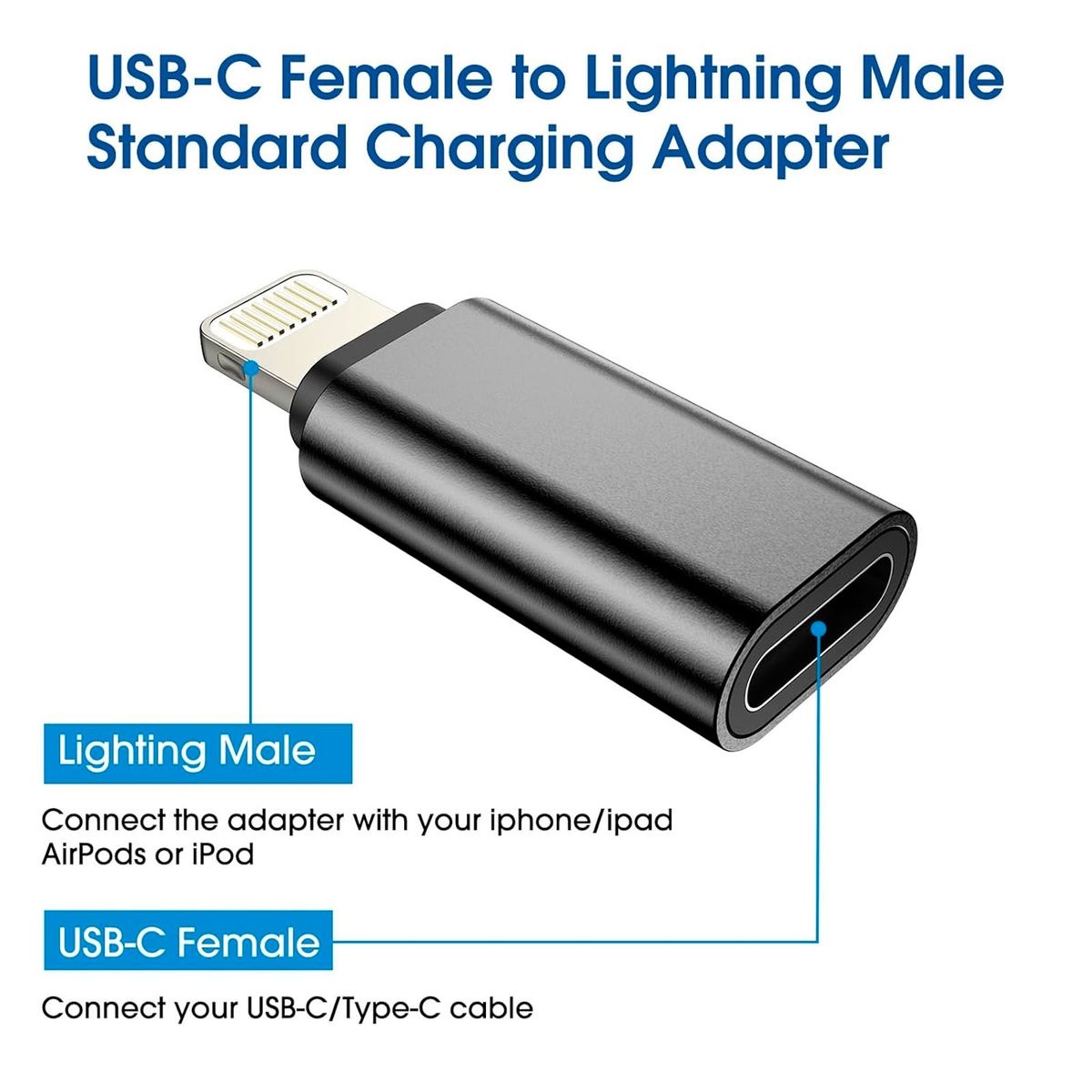 CELEBRITE - Adaptador OTG USB-C Hembra A Conector Compatible Con iPhone
